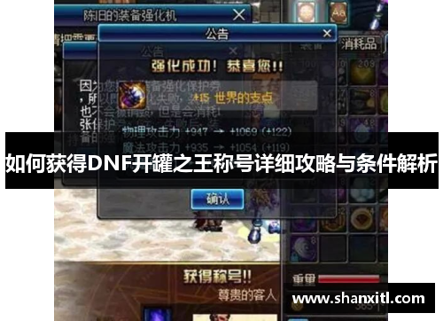 如何获得DNF开罐之王称号详细攻略与条件解析
